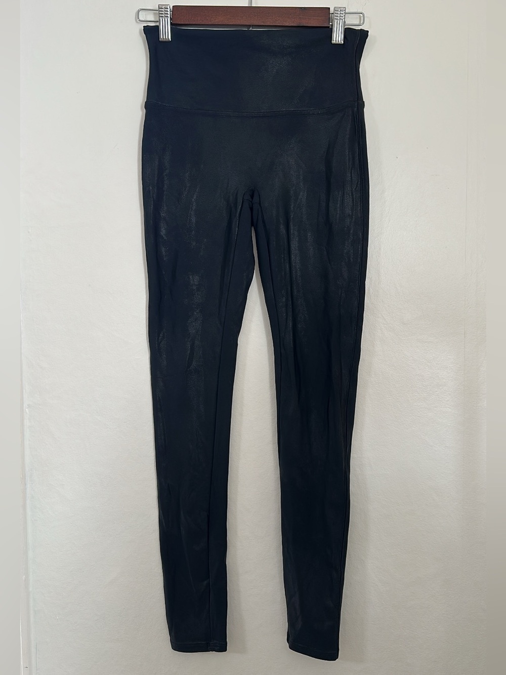 Spanx Metallic Shimmer Black Women's Leggings